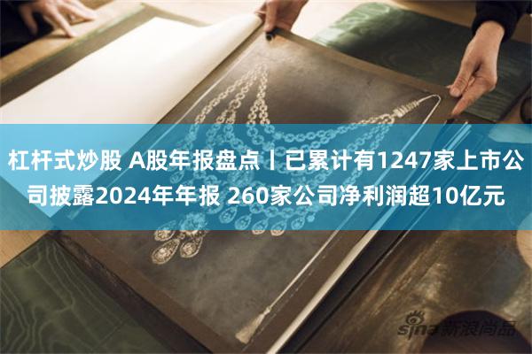 杠杆式炒股 A股年报盘点丨已累计有1247家上市公司披露2024年年报 260家公司净利润超10亿元