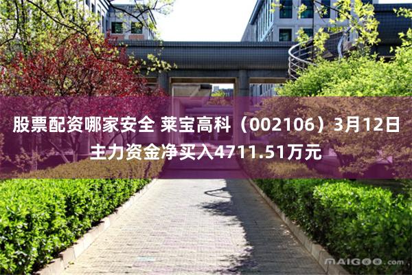 股票配资哪家安全 莱宝高科（002106）3月12日主力资金净买入4711.51万元