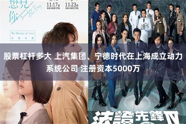股票杠杆多大 上汽集团、宁德时代在上海成立动力系统公司 注册资本5000万