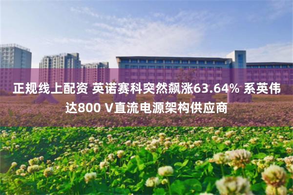 正规线上配资 英诺赛科突然飙涨63.64% 系英伟达800 V直流电源架构供应商